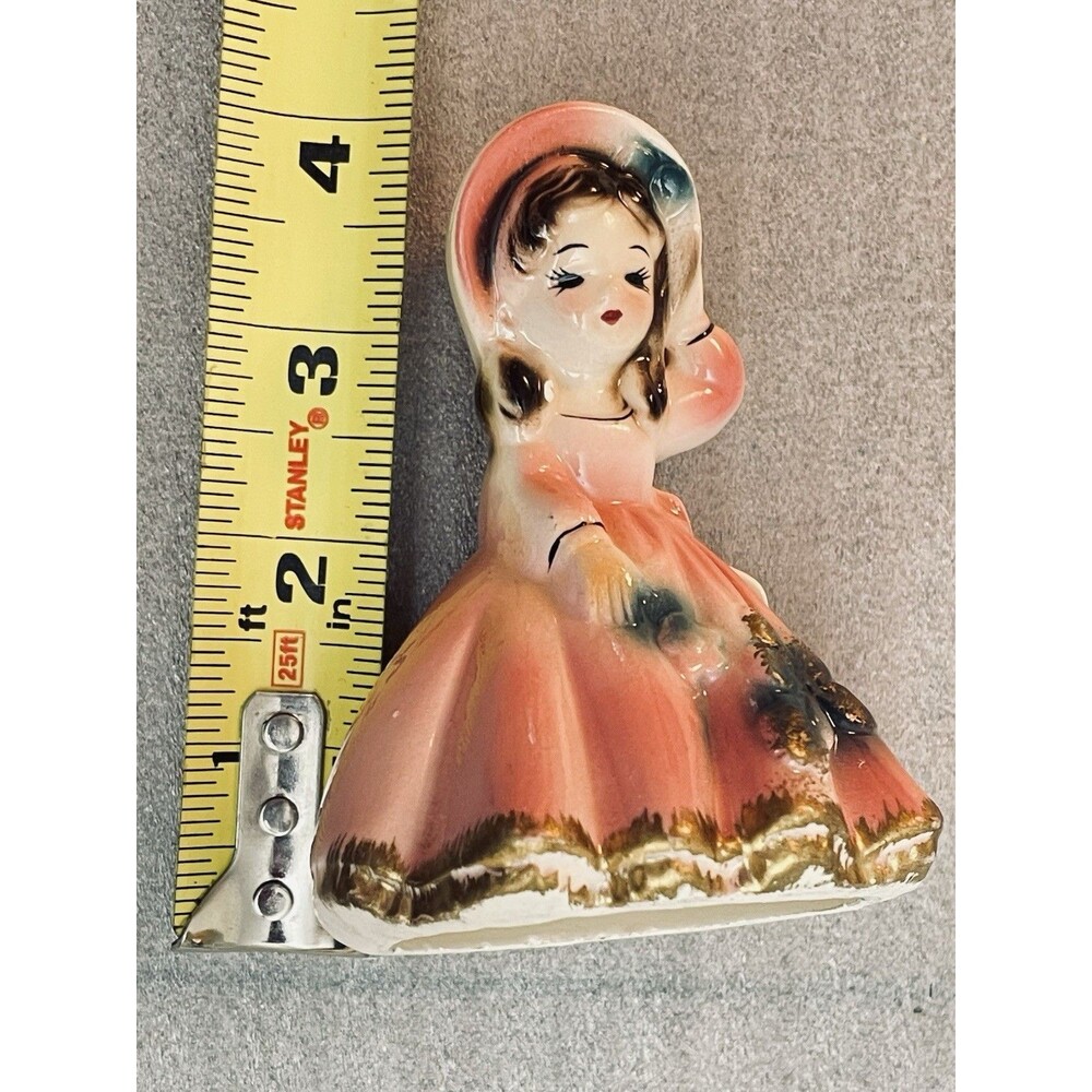 Lot of 4 1950s VTG Southern Belle Clapper Girl Porcelain Bell Figurines Japan - Picture 11 of 12